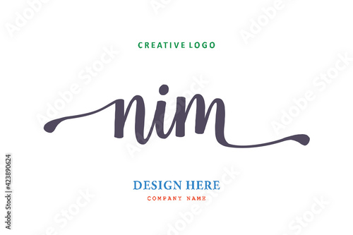 NIM lettering logo is simple, easy to understand and authoritative photo