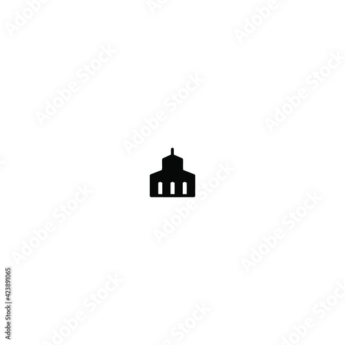 church logo icon design with flat style 