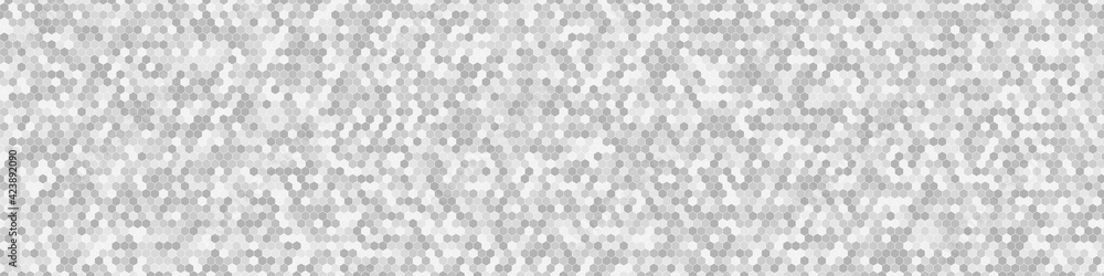 Honeycomb Grid tile random background or Hexagonal cell texture. in color gray or grey. for billboard backdrop or background.