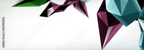 Vector 3d triangles and pyramids abstract background for business or technology presentations, internet posters or web brochure covers