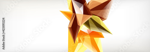 Vector 3d triangles and pyramids abstract background for business or technology presentations, internet posters or web brochure covers