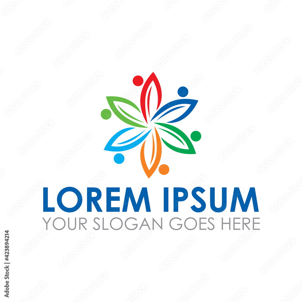 Fototapeta premium community vector , partnership logo vector