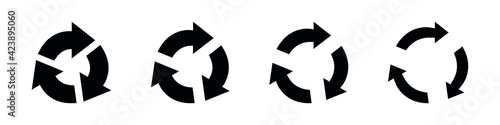 Recycling icons set isolated on white background. Garbage and waste recycling concept. Vector illustration Free Download Recycling icons set isolated on white background. Garbage and waste recycling concept. Vector illustration - GFXLoad