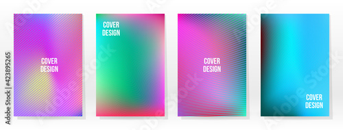 Minimal Poster. Pastel Soft. Rainbow Gradient Set