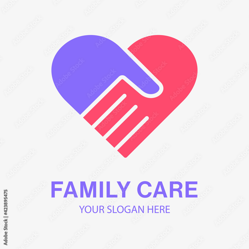 Family care icon. Vector illustration. Charity, friendship, hope logo template. Family care icon. Vector illustration. Charity, friendship, hope logo template.