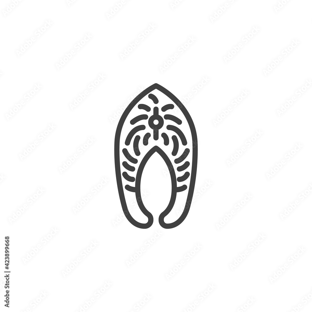 Salmon fish fillet line icon Salmon fish fillet line icon