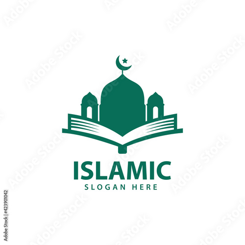 Islamic logo design vector, template icon illustration