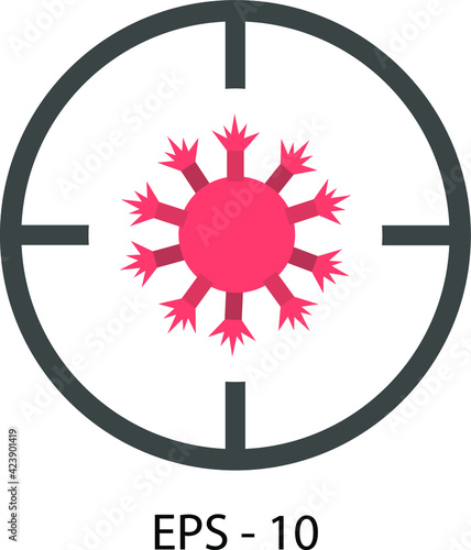 Coronavirus. Virus symbol image, colored COVID-19.