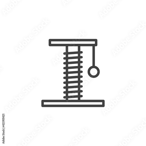 Cat scratcher line icon