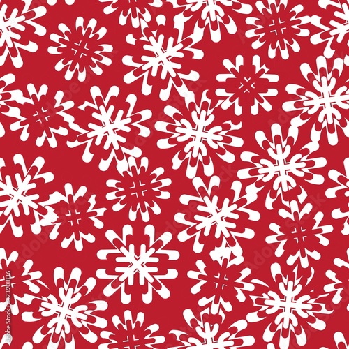 Christmas Snowflakes seamless pattern design