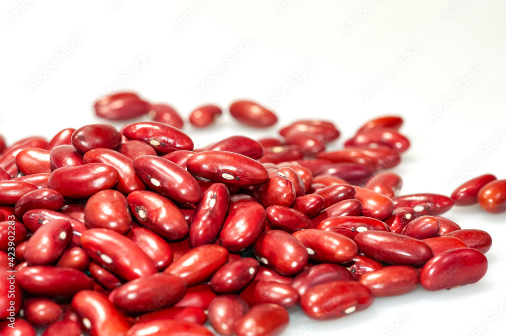 Red beans isolated on white background. Red beans isolated on white background.