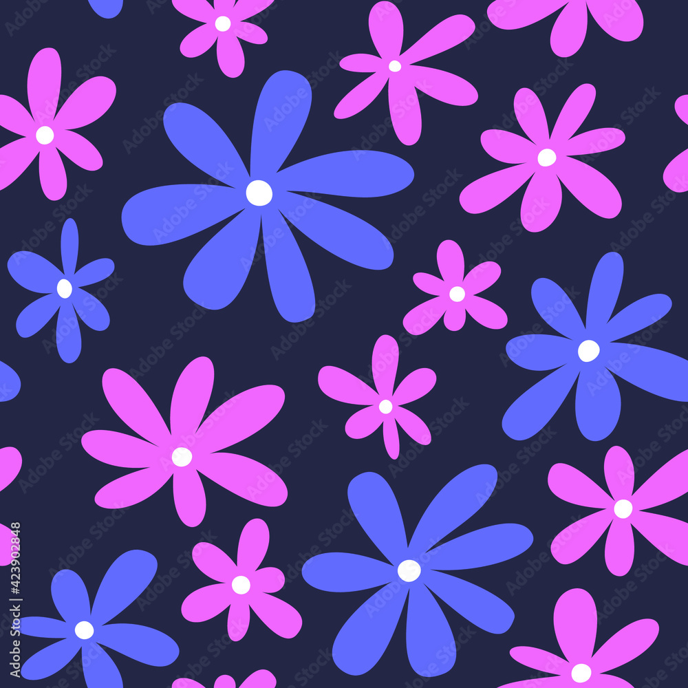 Seamless Flower Pattern. Textile pattern. Floral texture