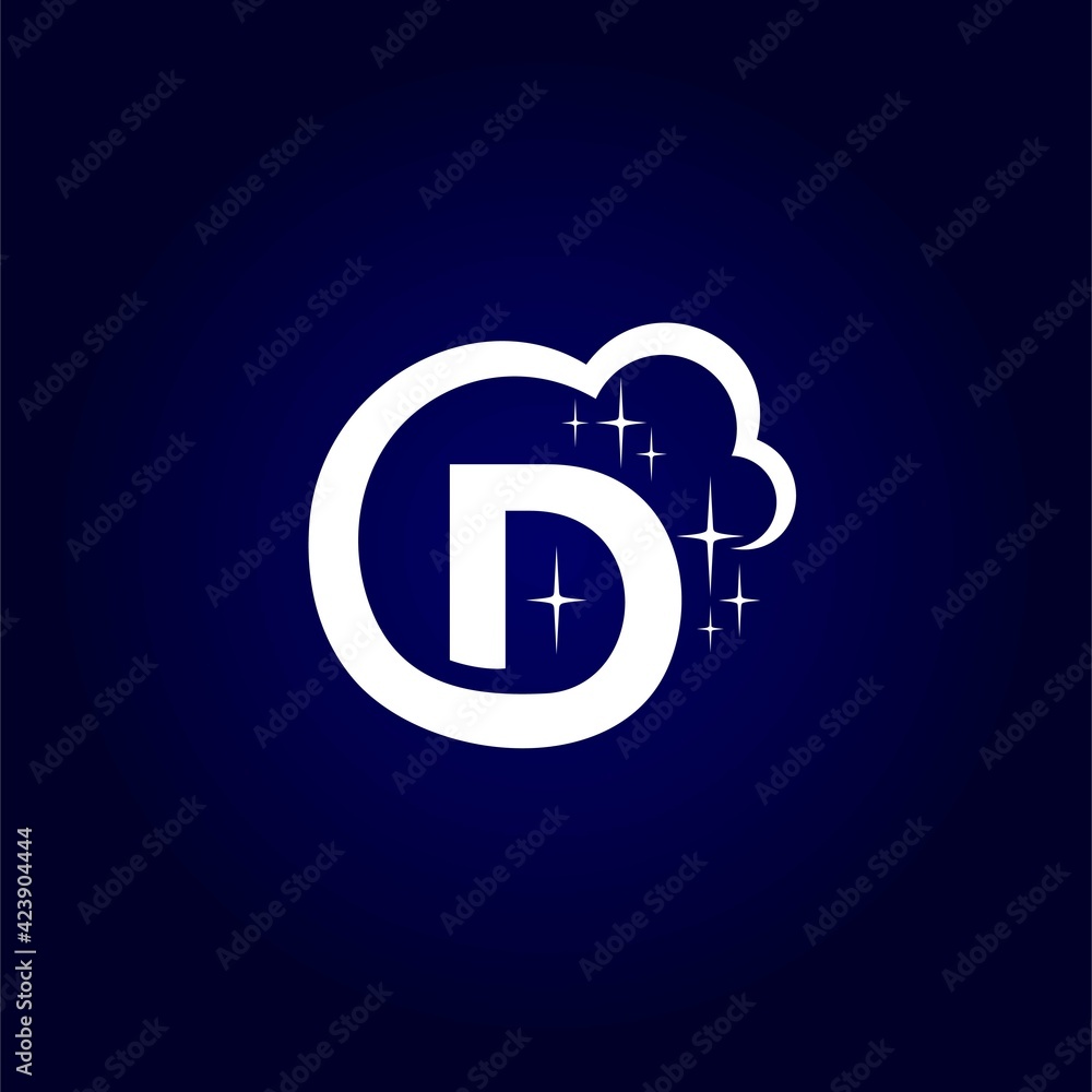 letter D logo with dream concept letter D logo with dream concept