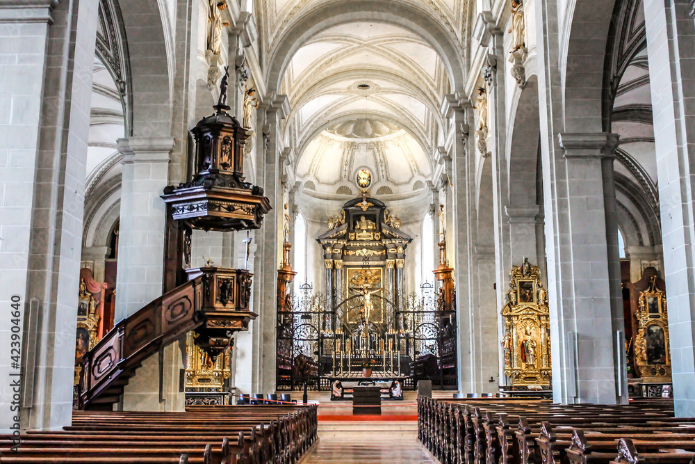  The Church of St. Leodegar. Lucerne, Switzerland
