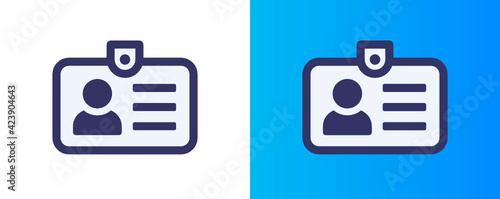 ID Identity card icon vector illustration