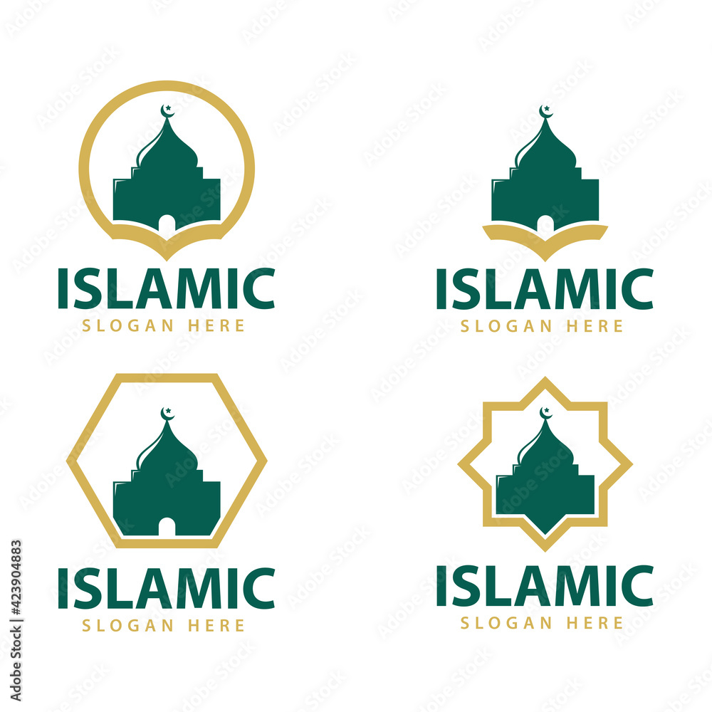Islamic logo design vector, template icon illustration Islamic logo design vector, template icon illustration