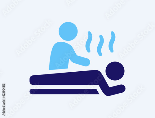 Massage spa therapy icon vector illustration. 