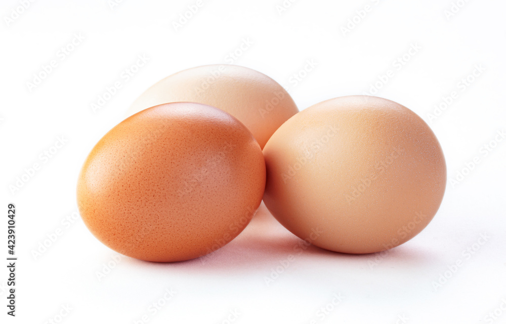 chicken eggs in a group isolated white background chicken eggs in a group isolated white background