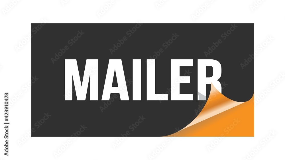 Obraz premium MAILER text written on black orange sticker.