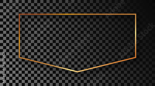 Gold glowing frame with shadow