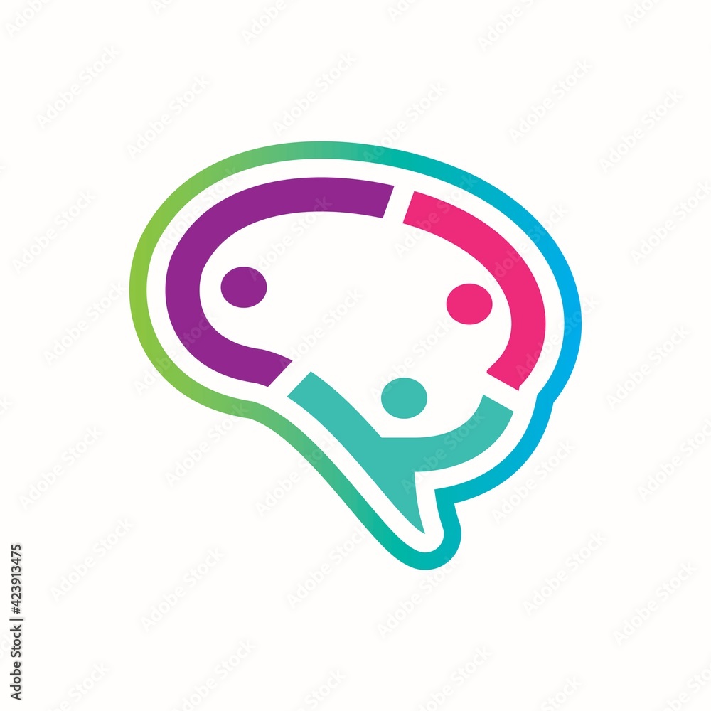 Brain Hub Logo Design Element