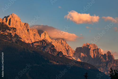 Sunrise in the Dolomites at Candide, Veneto, Italy