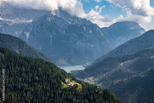 Countryside around Lake Alleghe , Veneto, Italy