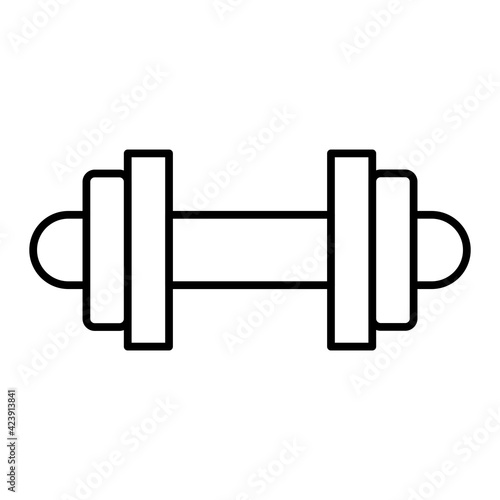 Vector Dumbbell Outline Icon Design