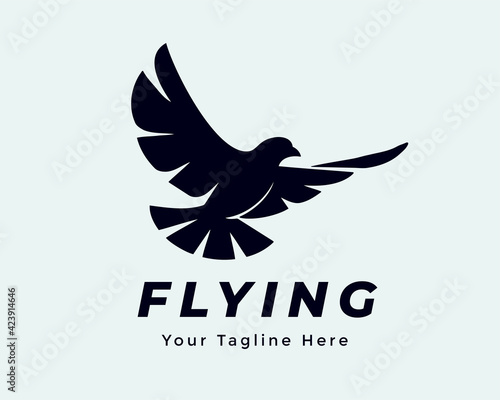 eagle dove bird fly illustration logo icon symbol inspiration