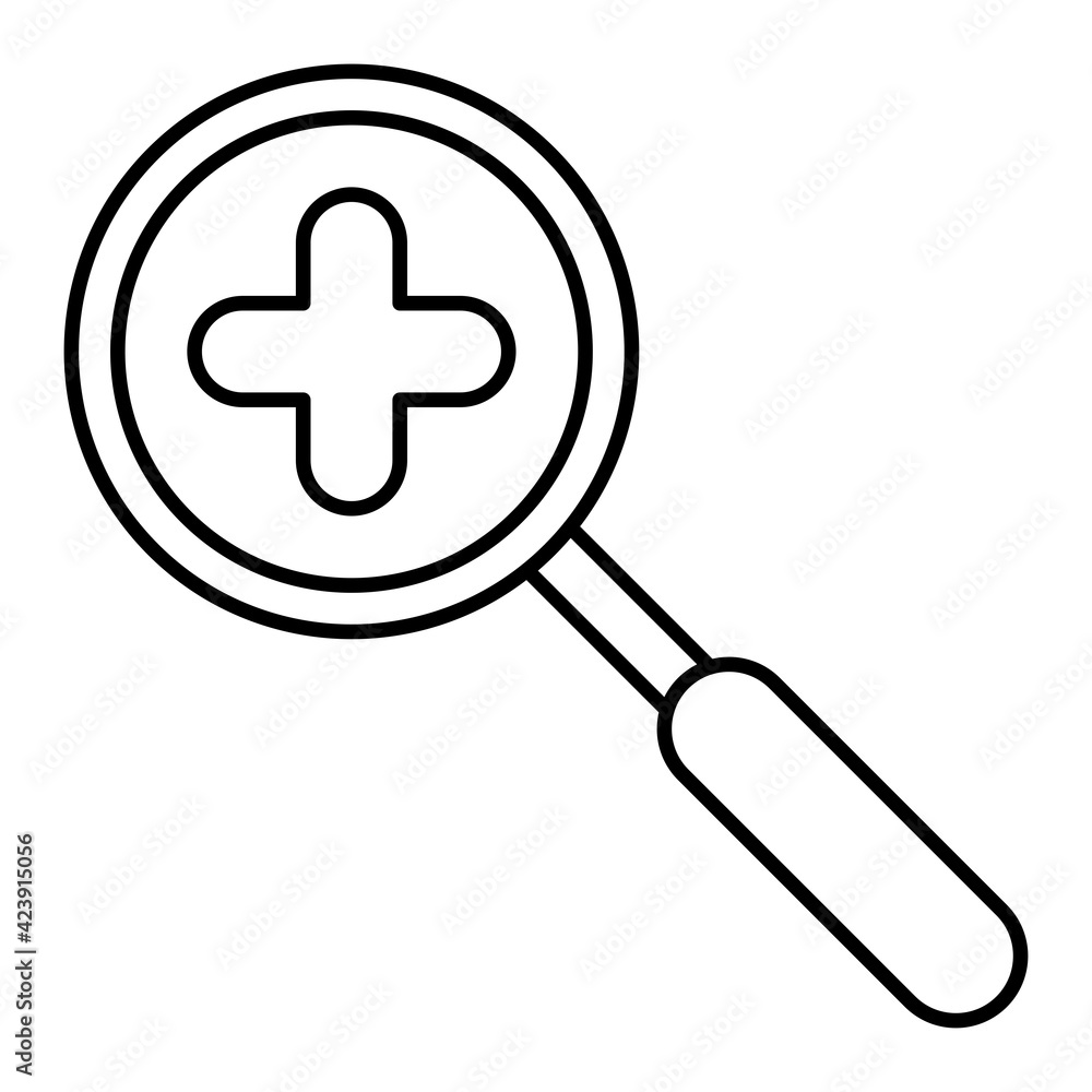 Vector Zoom In Outline Icon Design Vector Zoom In Outline Icon Design