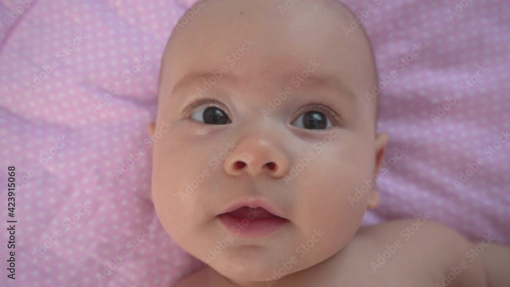 Close-up portrait of a newborn baby Close-up portrait of a newborn baby