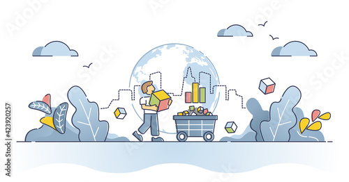 Business resources, fund raising or collect company finance outline concept