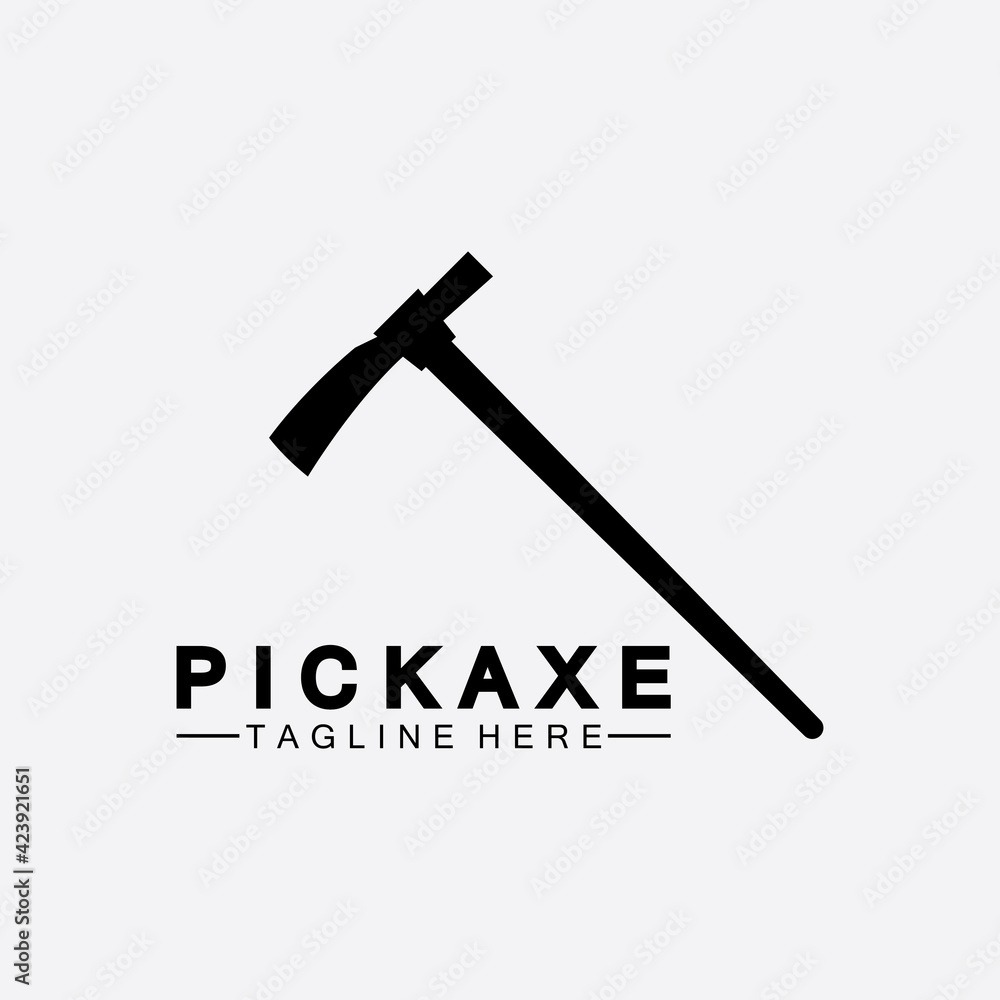 Pickaxe Logo Vector icon symbol illustration Design template, Mining Concept With Silhouette,Mining Logo, Pickaxe Logo Pickaxe Logo Vector icon symbol illustration Design template, Mining Concept With Silhouette,Mining Logo, Pickaxe Logo