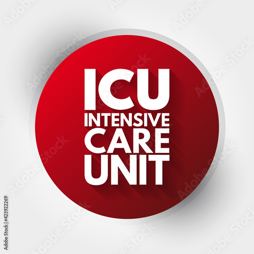 ICU - Intensive Care Unit acronym, medical concept background