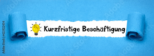 Kurzfristige Beschäftigung photo