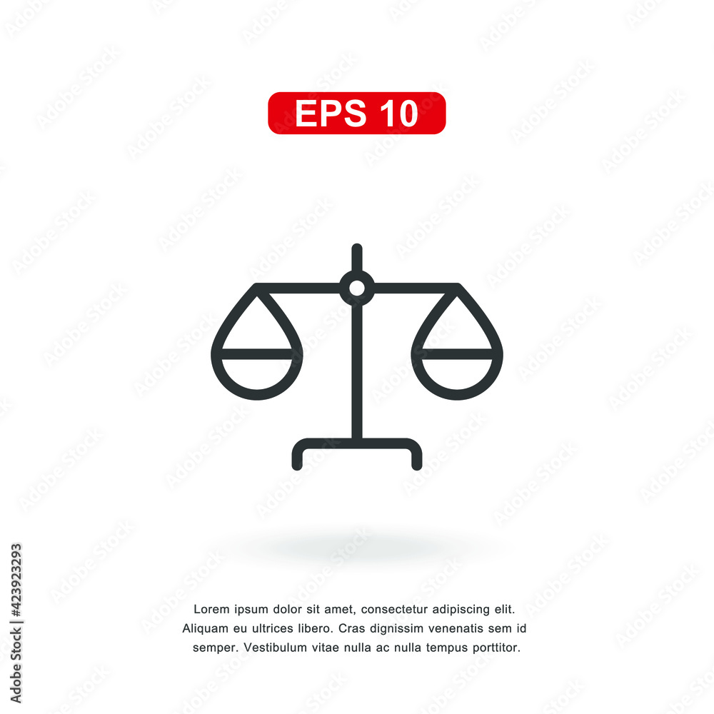 web icon scale sign isolated on white background. Simple vector illustration. web icon scale sign isolated on white background. Simple vector illustration.