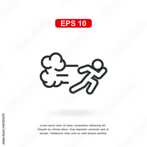 web icon run sign isolated on white background. Simple vector illustration.