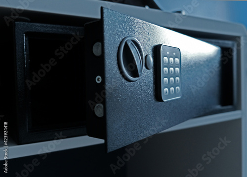 Photos Metal safe box in the closet