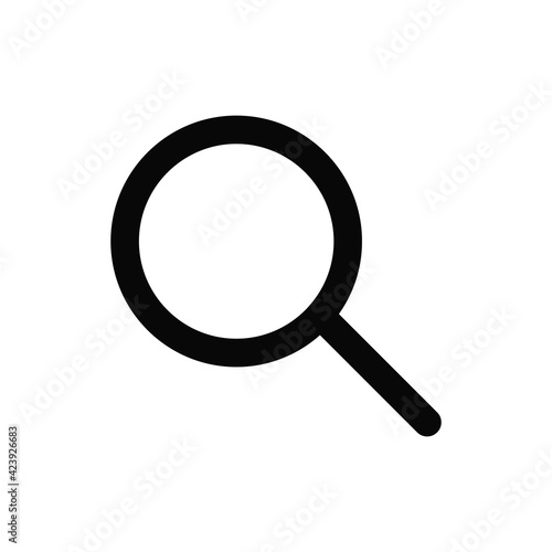 Search icon vector. Magnifying glass sign