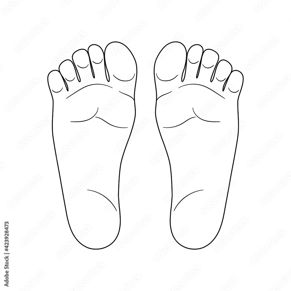 Feet vector thin line EPS 10 illustration. Feet vector thin line EPS 10 illustration.