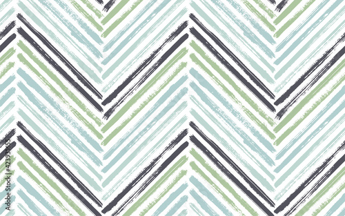 Brush stroke chevron zig zag seamless pattern.