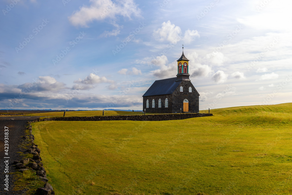 Hvalsneskirkja church near the village of Sandgerdi in Iceland