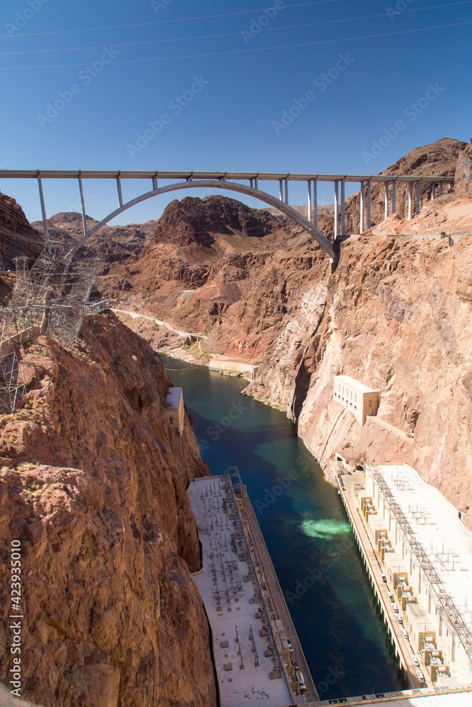 Fototapeta premium Hoover Dam on the border between Nevada and Arizona