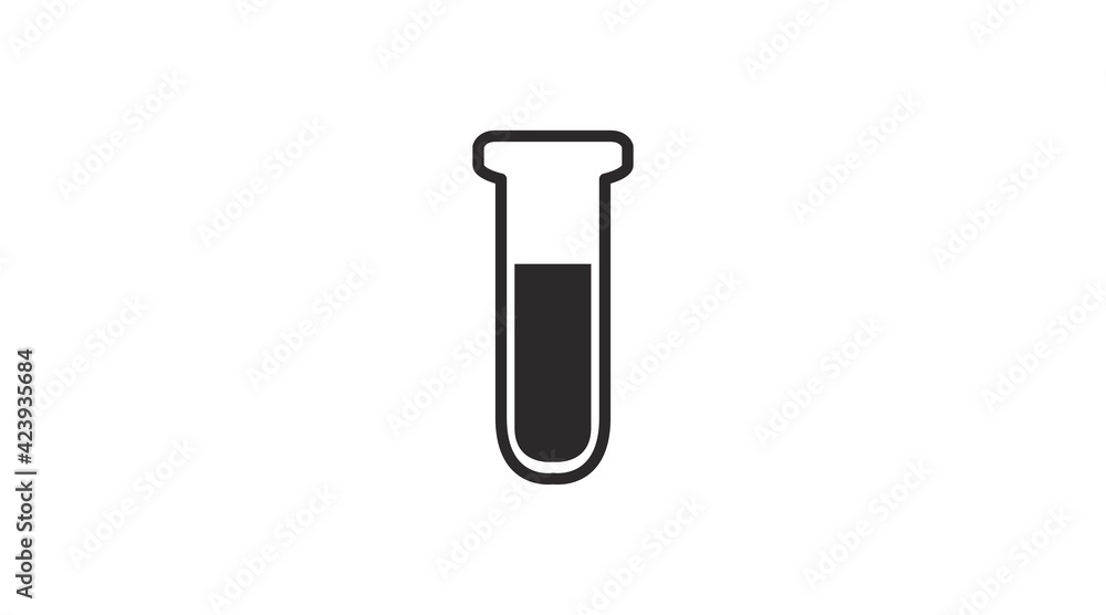 Medical Tube Icon Vector Black And White Isolated Illustration Stock medical-tube-icon-vector-black-and-white-isolated-illustration-stock