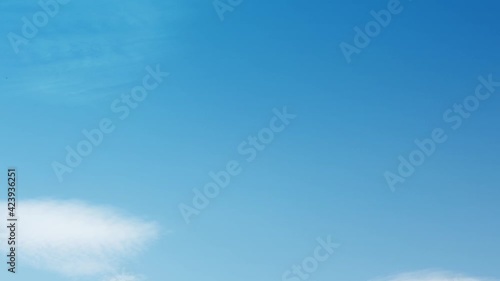 Blue sky and soft clouds timelapse