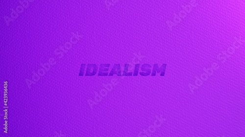 Quadro su tela Idealism lettering in paper cut