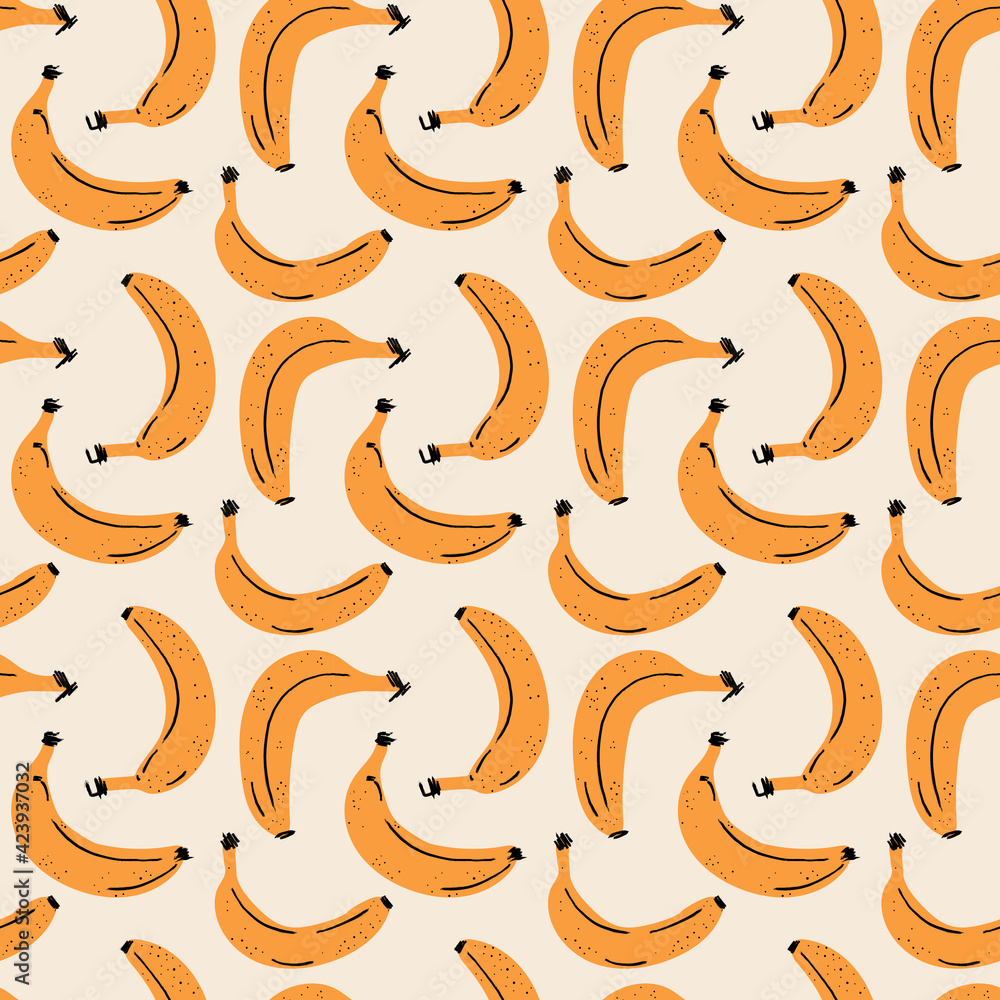 Abstract seamless pattern Aesthetic minimalist fruit background for cover design, interiors, web, social networks. Trendy bright vector illustration with bananas, doodles, dots, lines, brush strokes. Abstract seamless pattern Aesthetic minimalist fruit background for cover design, interiors, web, social networks. Trendy bright vector illustration with bananas, doodles, dots, lines, brush strokes.