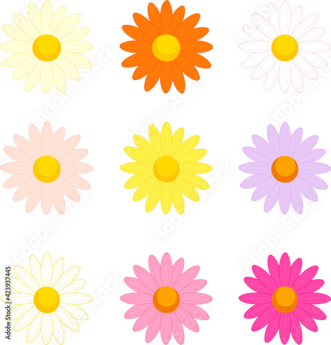 マーガレットの花　アイコンセット