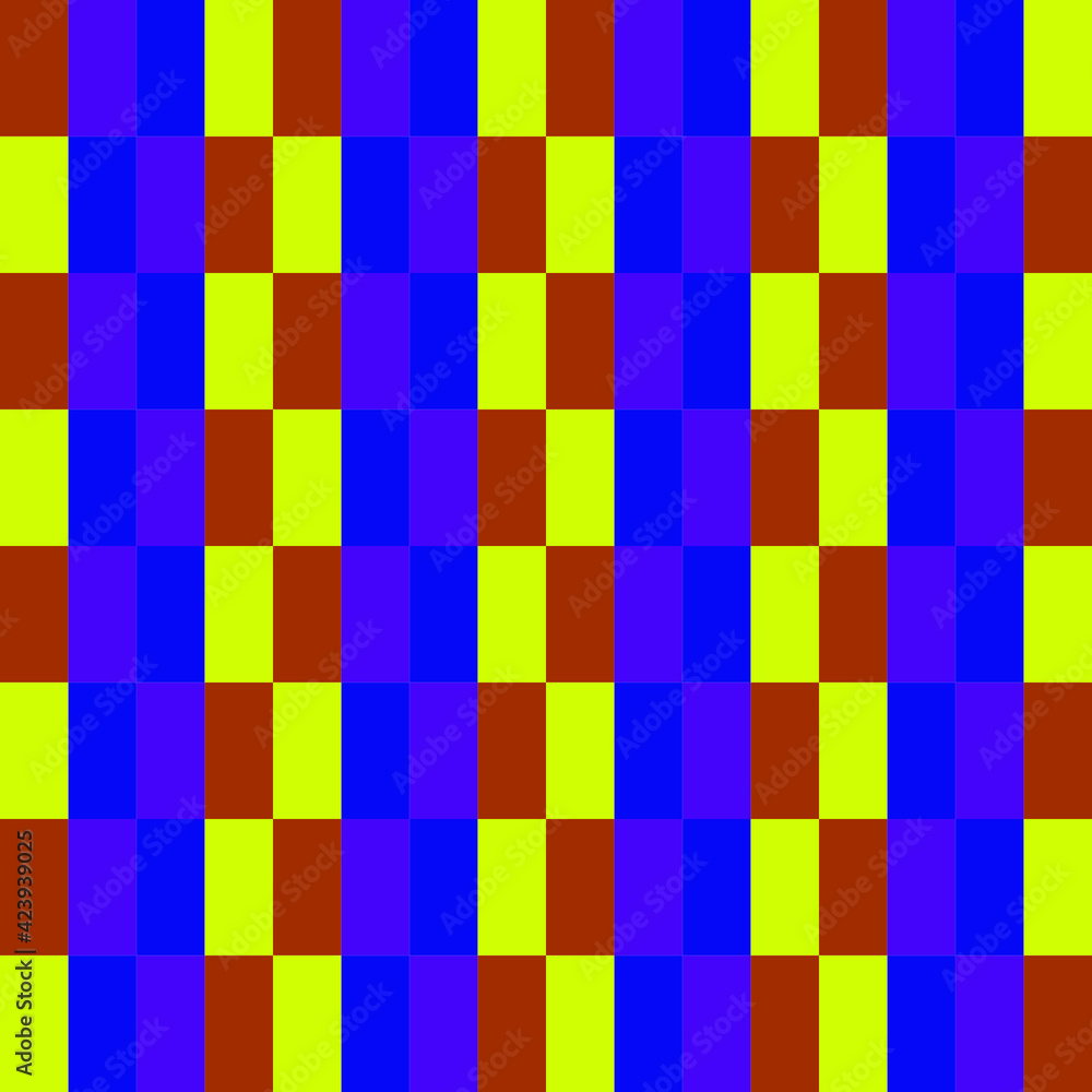 Vector seamless chess pattern with colorful squares 