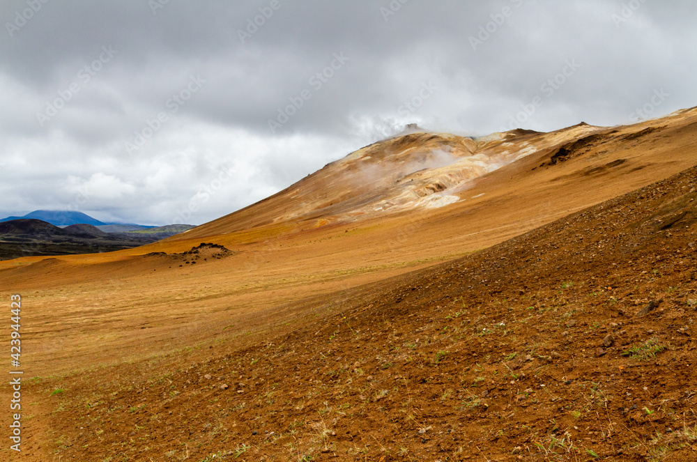 Obraz premium Hverir at the Myvatn Geothermal Area, Iceland, Europe